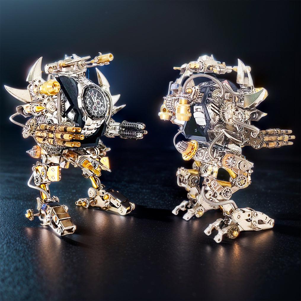 Titan Guardian Mecha Watch Stand - 3D Metal Puzzle