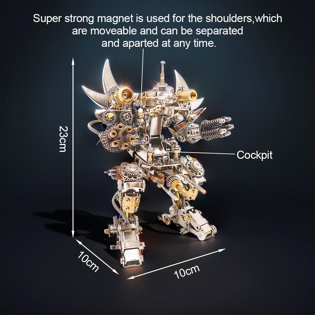 Titan Guardian Mecha Watch Stand - 3D Metal Puzzle