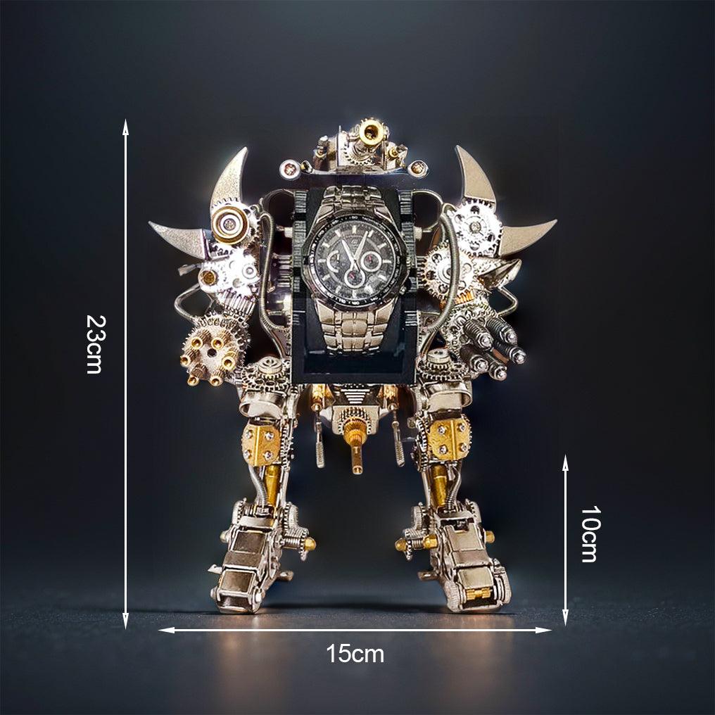 Titan Guardian Mecha Watch Stand - 3D Metal Puzzle