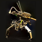 Stainless steel and copper MINI-1 robot kit with more than 200 screw-and-rod parts