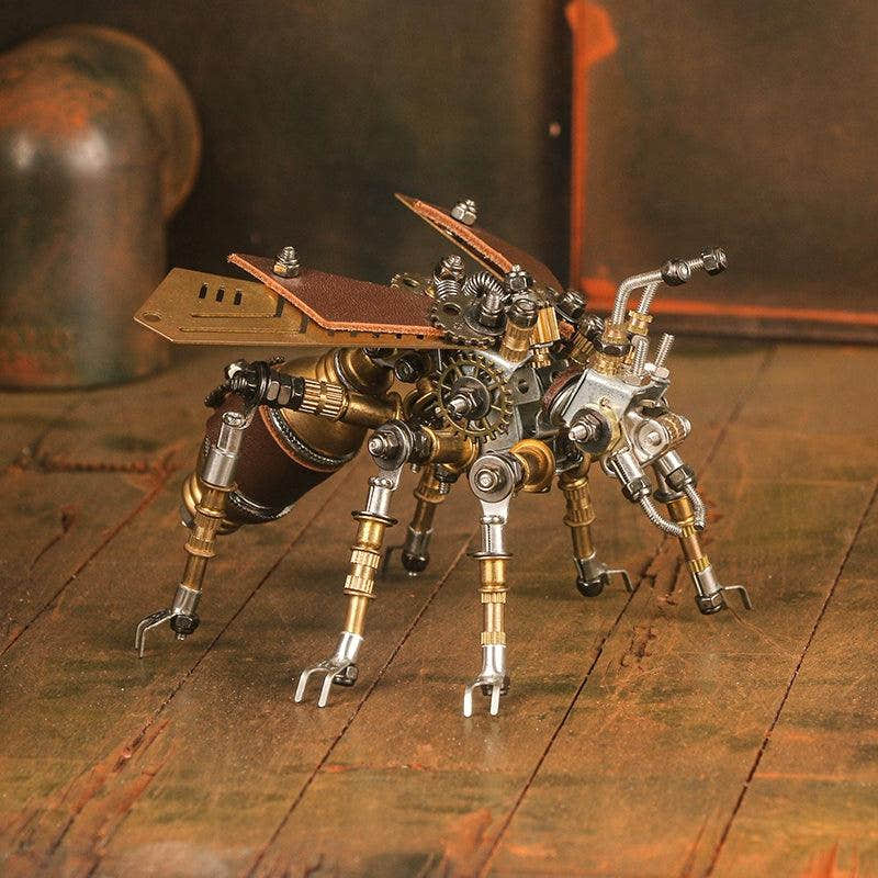 DIY 3D Metal Mechanical Puzzle Model Kit Termite with Holder