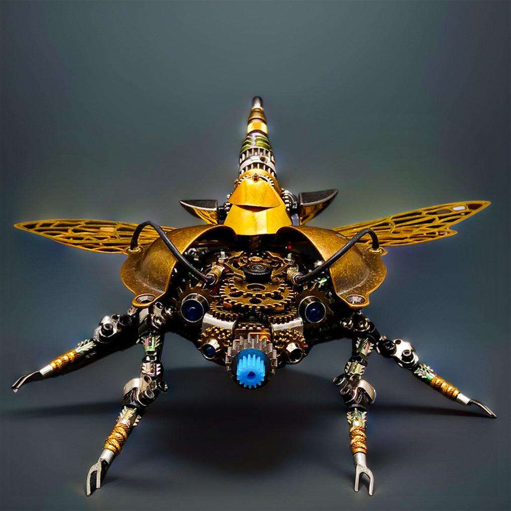 DIY 3D Metal Mechanical Rotatable Beetle Assembly Puzzle Model Kit