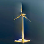 Beginner 3D metal windmill model golden assembly detail for patient builders