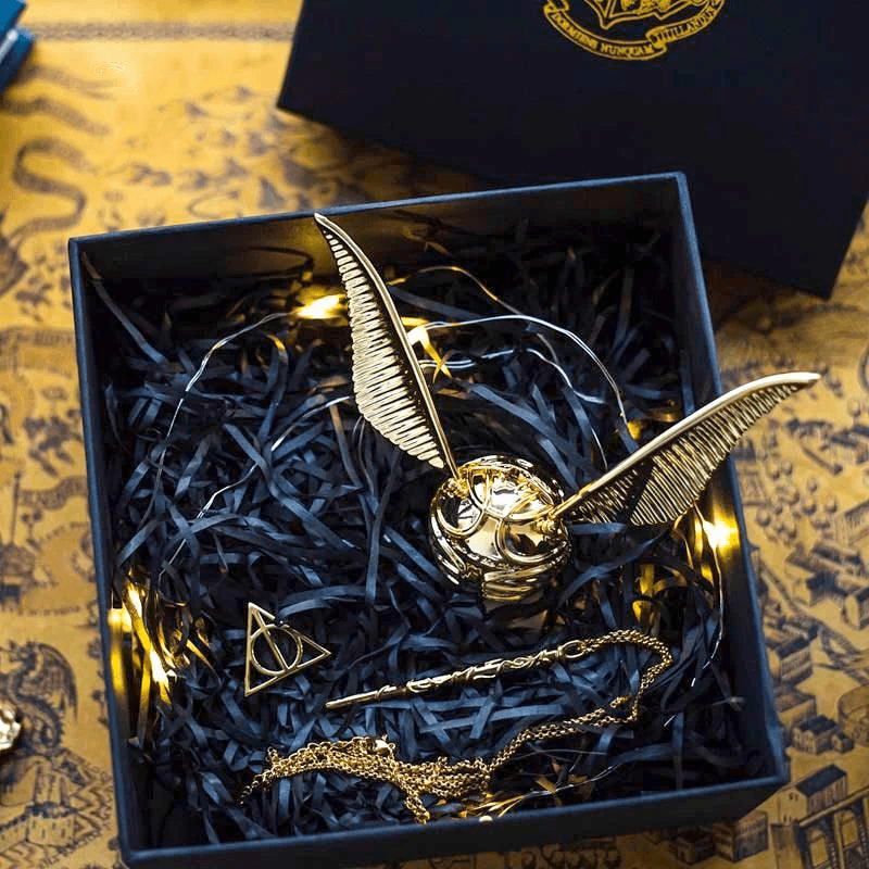 Magical Harry Potter Golden Snitch Ring Box
