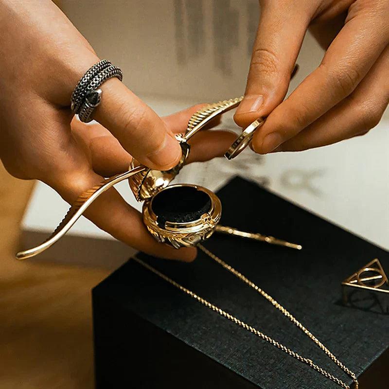 Magical Harry Potter Golden Snitch Ring Box