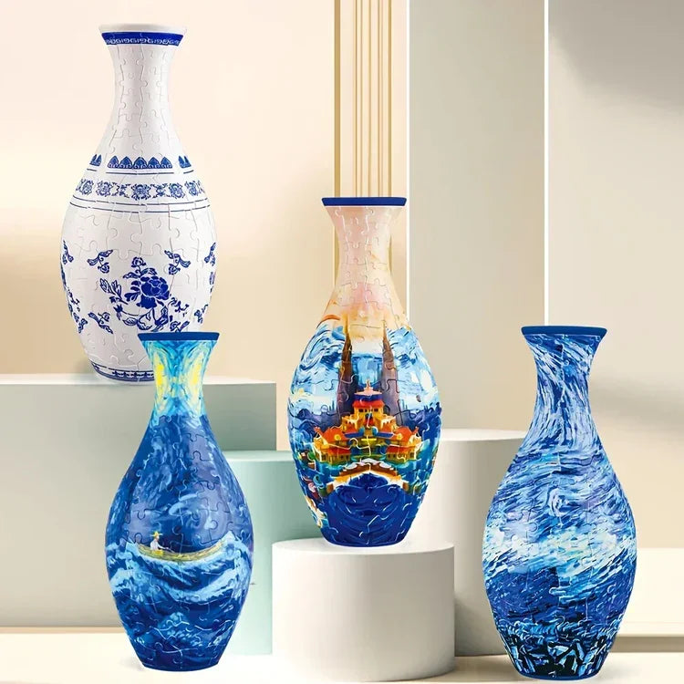 160-Piece 3D Puzzle Flower Vase Kit