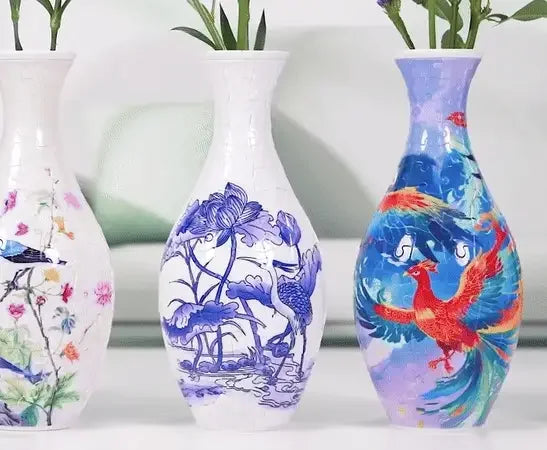 160-Piece 3D Puzzle Flower Vase Kit