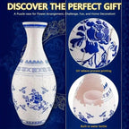 Functional flower vase puzzle kit with water-container insert and cap for arranging fresh stems