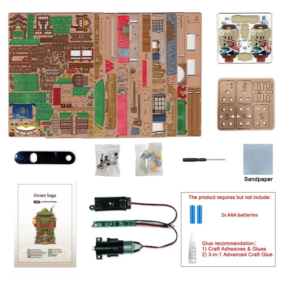 3D Wooden Puzzle Onsen Saga Miniature kit