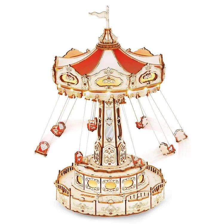 Enchanted Carousel Swing Ride Music Box