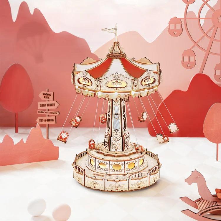 Enchanted Carousel Swing Ride Music Box