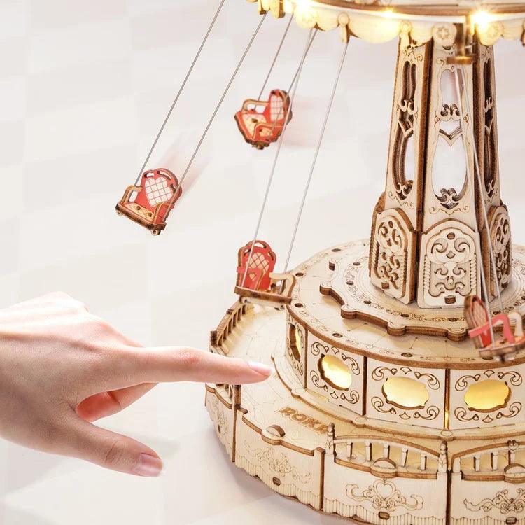Enchanted Carousel Swing Ride Music Box