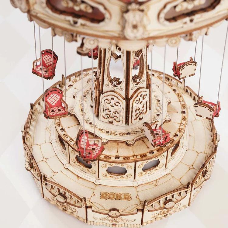 Enchanted Carousel Swing Ride Music Box