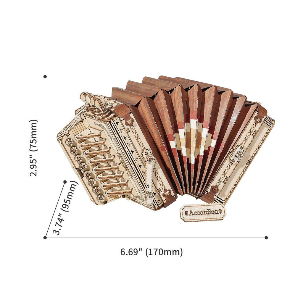 Melodic Accordion - Musical Wooden Model Kit