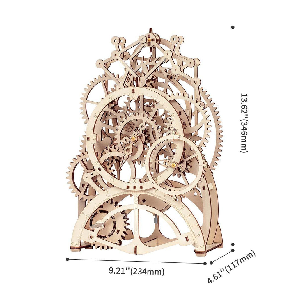 Temporal Craftsman Functional Wooden Pendulum Clock Kit