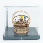 Precision-cut mechanical orrery kit that builds from flat parts into a 3D display