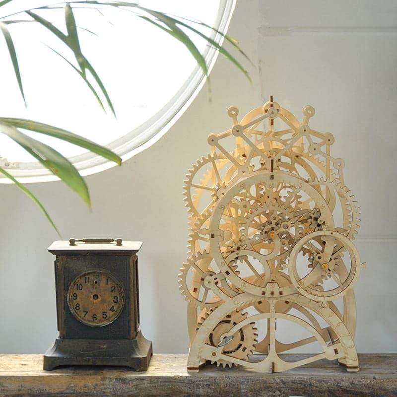 Temporal Craftsman Functional Wooden Pendulum Clock Kit
