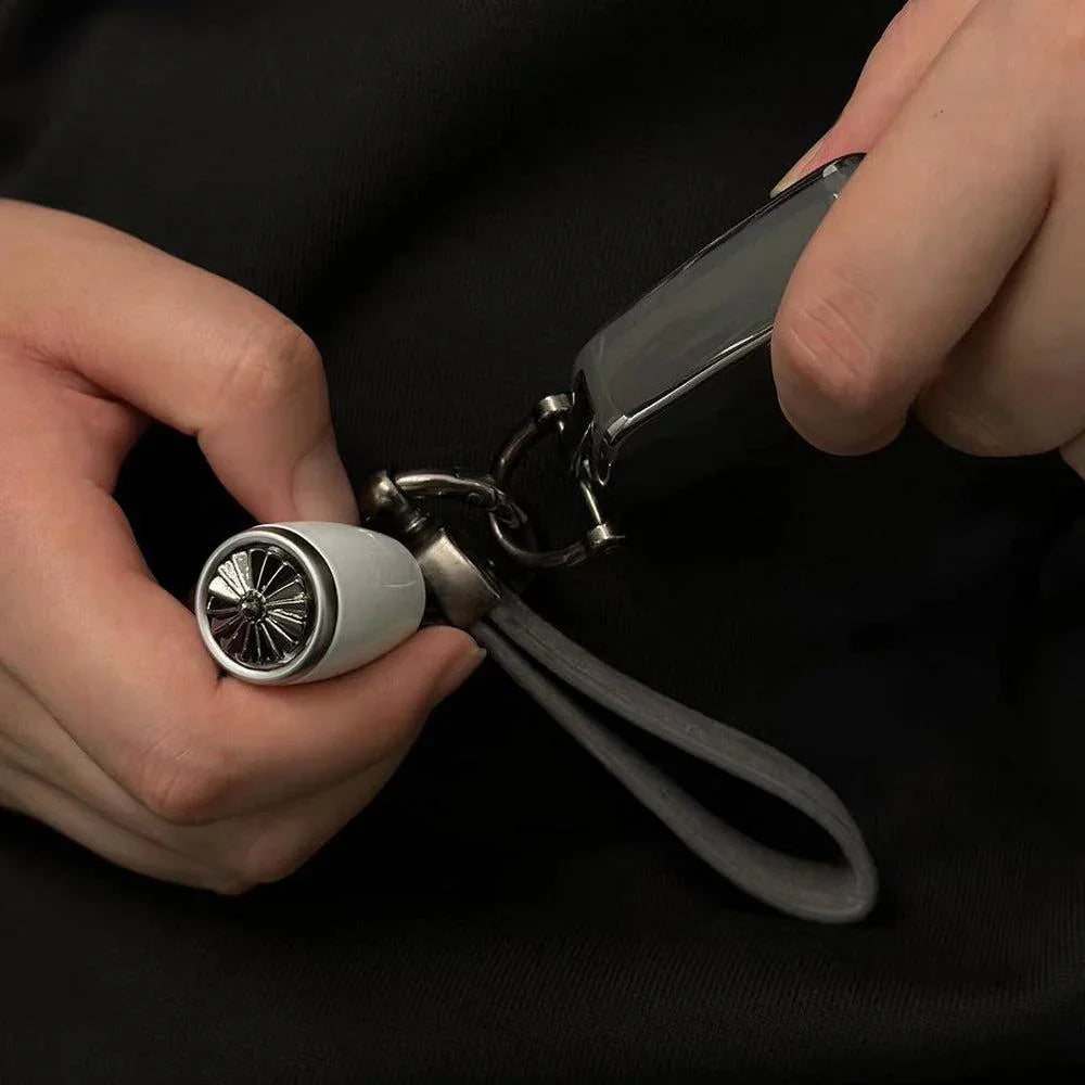 Aircraft Turbofan Jet Engine Keychain