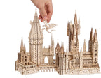 Christmas gift idea for puzzle lovers ages 14 and up, a wooden Hogwarts castle kit for hands-on building