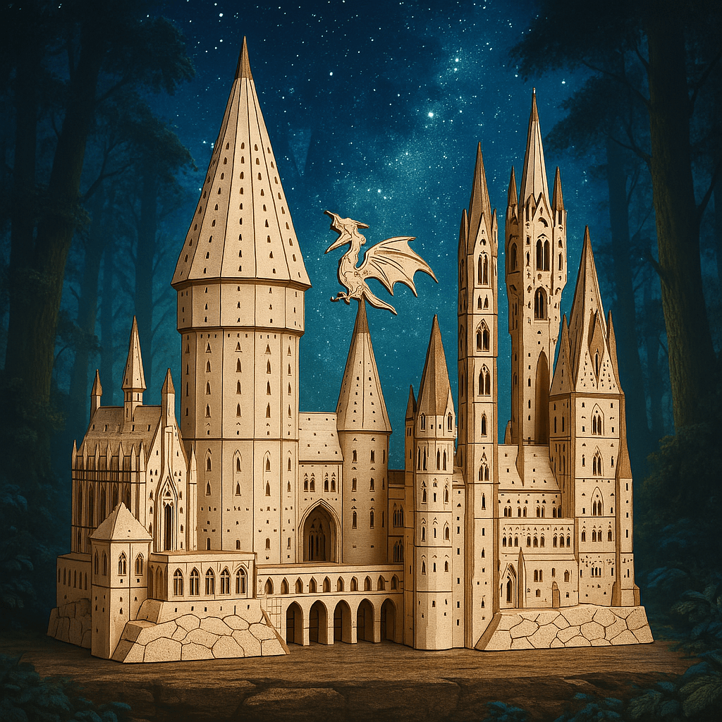 Hogwarts Magical Castle 3D Wooden Puzzle Kit