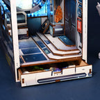 Alien Hub sci fi book nook gift for her or him with LED effects and complete assembly required