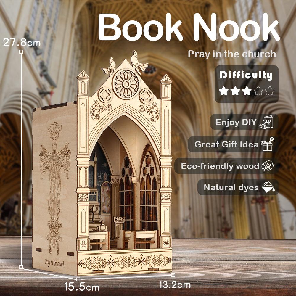 Diy Book Nook Shelf - Pray in The Church