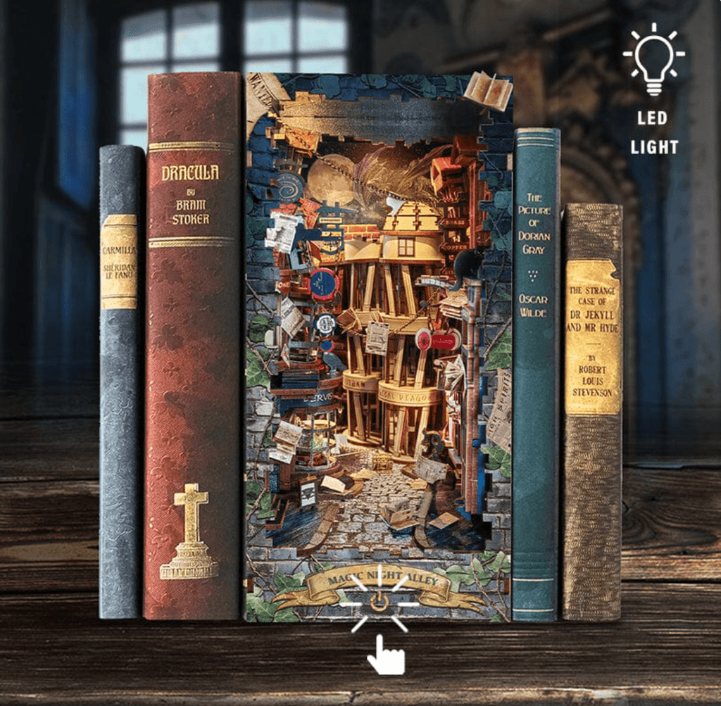 Diy Book Nook Shelf - Magic 3D Bookends Collection