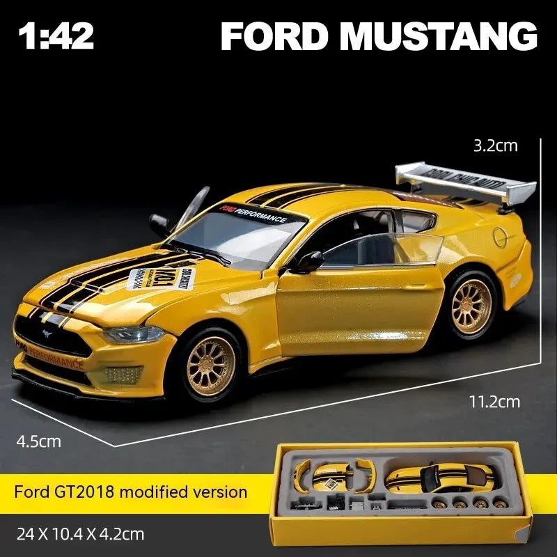 DIY 1:42 Scale Ford Mustang Alloy Car Model Kit