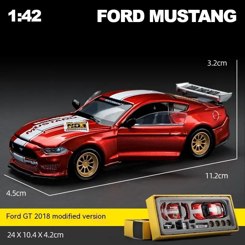 DIY 1:42 Scale Ford Mustang Alloy Car Model Kit