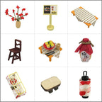 Japanese sushi miniature kit with protective dust cover for long-term shelf display