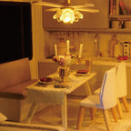 Time Apartment Set + Music Box DIY miniature kit as an art and craft gift for her, age 14+