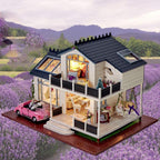 DIY dollhouse miniature for intermediate builders, with a Provence Lavender flower theme