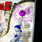 Birthday gift for him featuring a Goku and Frieza 3D LED frame with built in backlighting