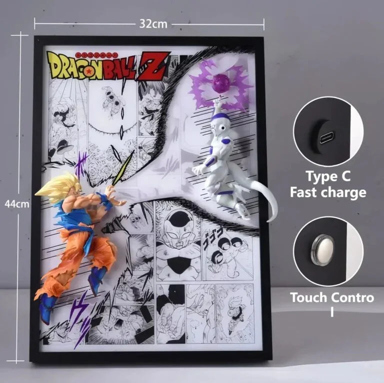 Dragon Ball Z Goku vs Frieza 3D LED Frame
