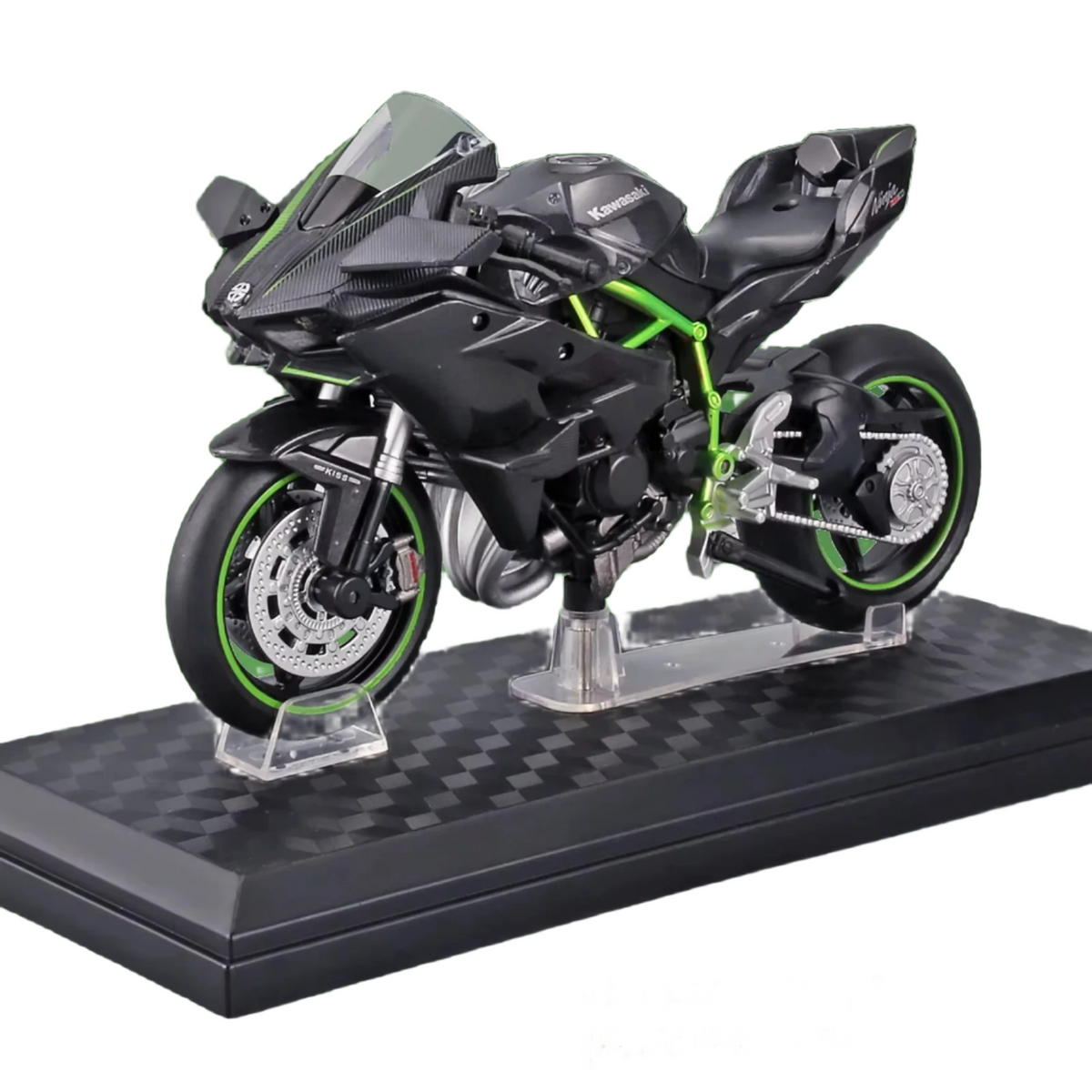 Ninja H2R 1:12 die-cast motorcycle collectible for a desk or display shelf — Gearfinch