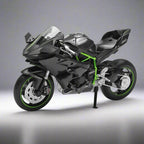 1:12 Kawasaki Ninja H2R zinc-alloy motorcycle model with functional shock absorbers