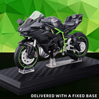 Desk-sized Kawasaki Ninja H2R cast motorcycle gift for kids who enjoy vehicle models