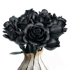 12 flower black rose building blocks set for a Valentine's Day bouquet gift