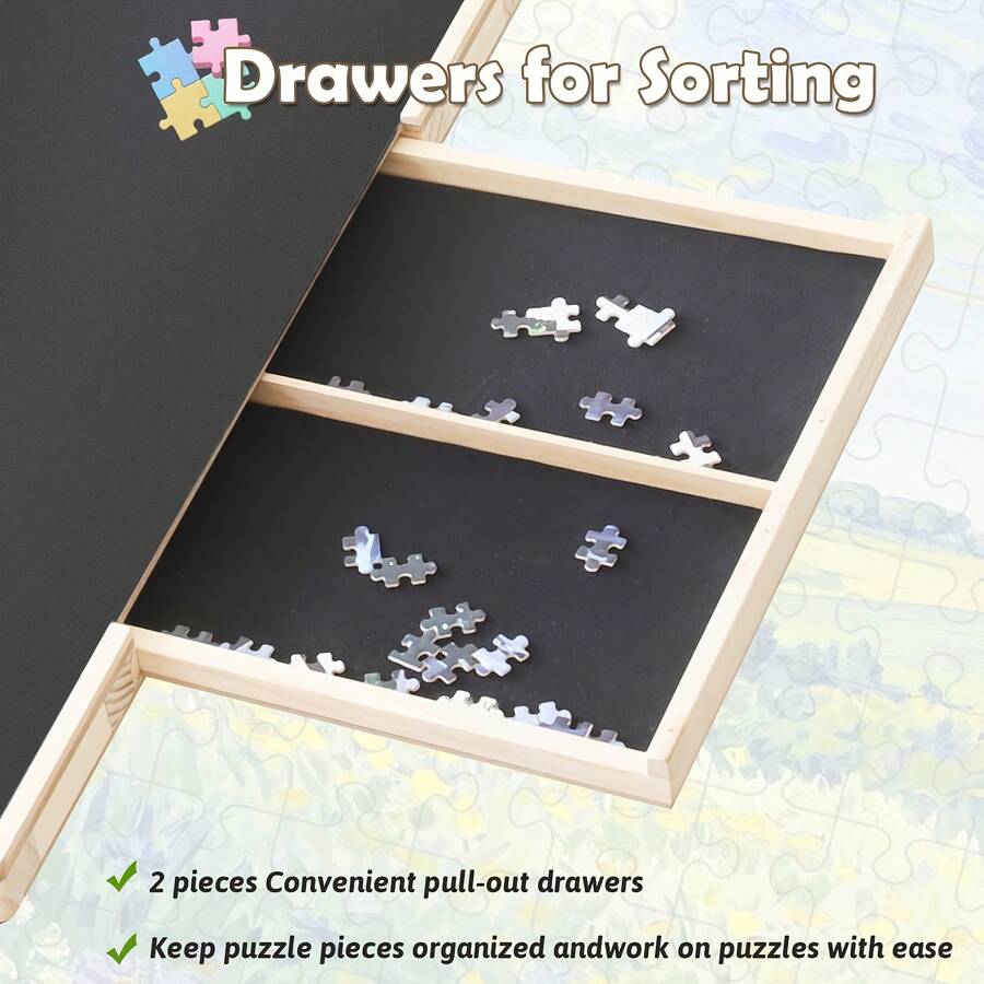 Rotating Puzzle Board with Drawers 1500 Piece