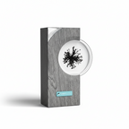 Sound-reactive magnetic fluid rhythm lamp in Gray or Tan for making game audio visible on a desk