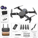 E88 Pro RC mini drone 4K camera with three speed settings for learning flight control