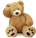 Giant teddy bear anniversary gift with soft plush construction and height choices from 36 to 72 inches