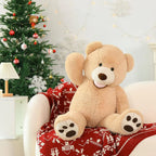 Six-foot teddy bear option for a room setup, with oversized plush scale and soft stuffed construction