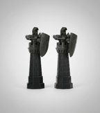 Harry Potter medieval stone-look chess pieces with kings, queens, knights, rooks, and bishops