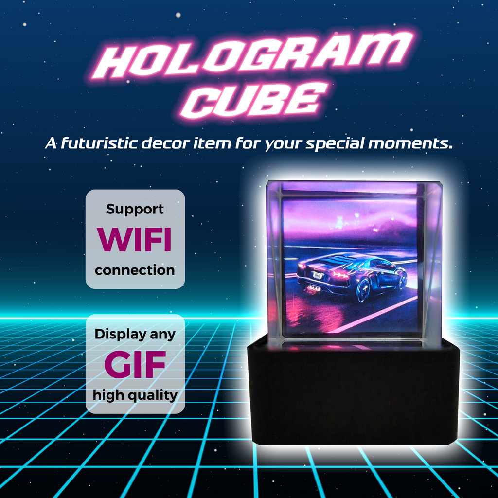 Hologram Cube Display – WiFi 3D Photo Frame