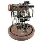 Walnut base IN12 nixie tube clock kit with exposed vacuum tubes for steampunk office decor