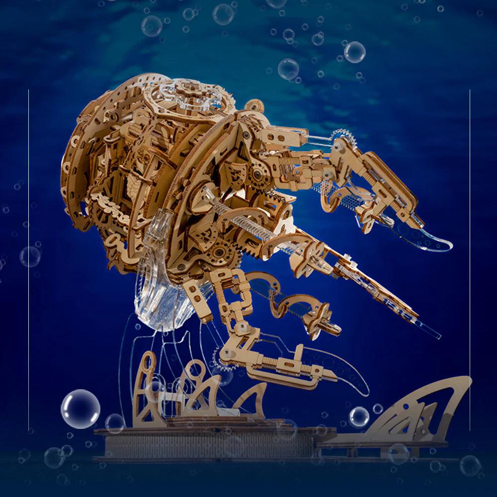 Enchanted Aurora Jellyfish Music Box 3D Wooden Puzzle