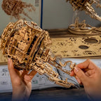 Anniversary gift for her featuring an Aurora jellyfish wooden puzzle that becomes a working music box