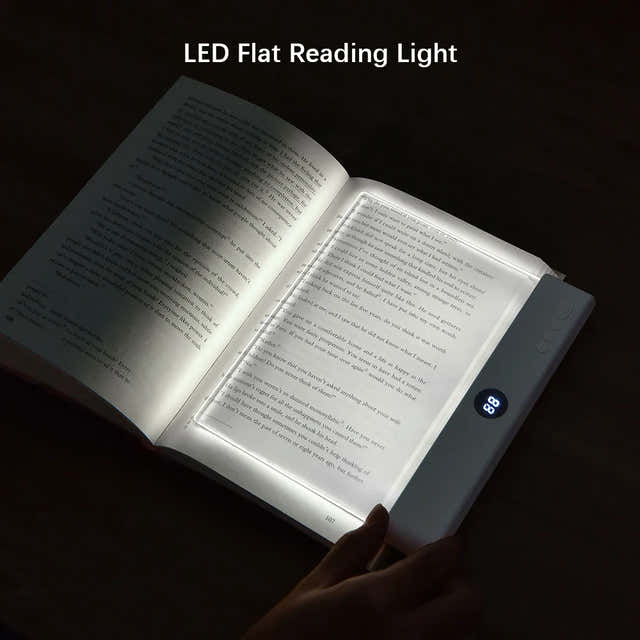 White 2 in 1 LED book light and bedside night light with Type-C charging for reading in bed — Gearfinch