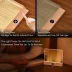 Portable 2 in 1 LED reading light and upright night light for travel, available in White or Pink